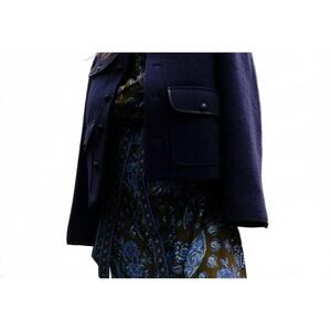 NEW CARTOLINA NANTUCKET rory wool jacket in midnight blue